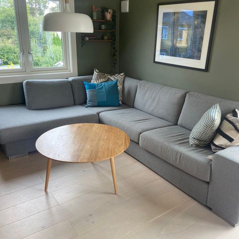 Grå Skeidar Modern Living 3-seter sofa m/sjeseslong