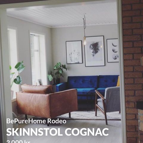 Skinnstol BePureHome Rodeo Cognac