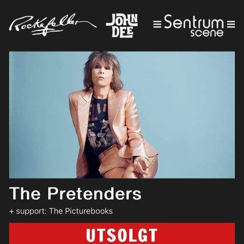 PRETENDERS,  SØNDAG 8. SEPTEMBER, SENTRUM Scene