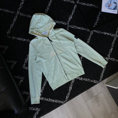 Stone Island Green Light Zipped Hoodie Grønn Pistasj Str. M