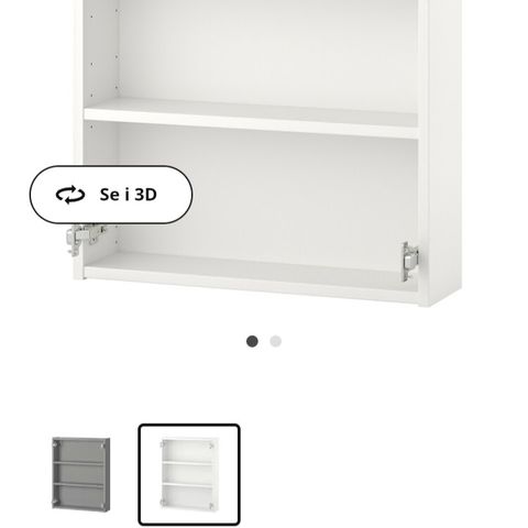 IKEA "Enhet", skap 1/2 pris, ny m/2  dører, 2 hyller