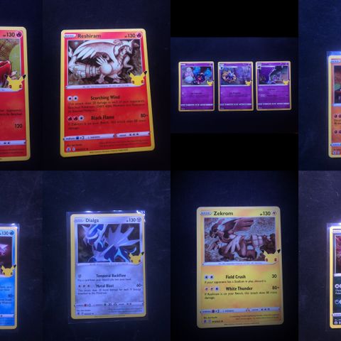 Pokemon TCG Celebration Holo Bundle: Ho-Oh, Reshiram, Groundon, Dialga & Mer