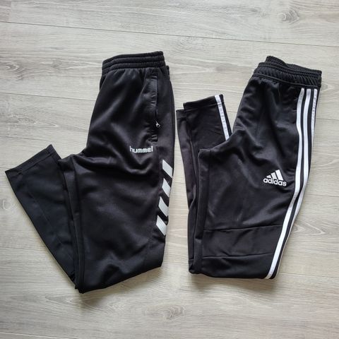 Treningsbukser Adidas og Hummel, str. XS og S