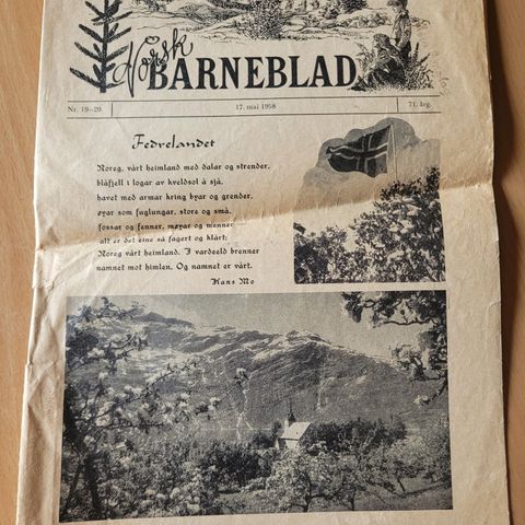 Norsk Barneblad nr 19 - 20/1958 og kalender fra 1962