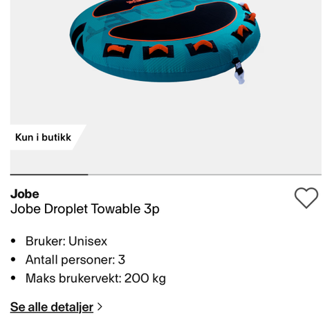 Tube - Jobe Droplet Towable 3pers