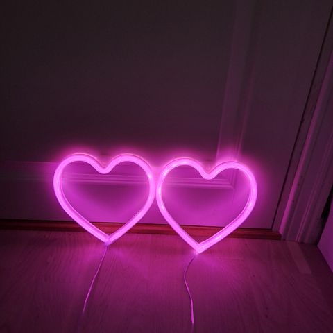 Hjerte neon lys/lampe