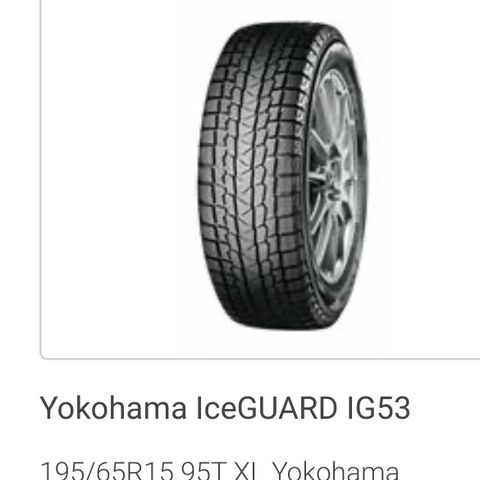 195/65R15 95T Yokohama IG53 Piggfritt