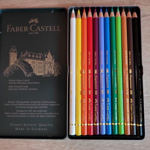 Faber Castell Polychromos fargeblyantsett - 12 farger