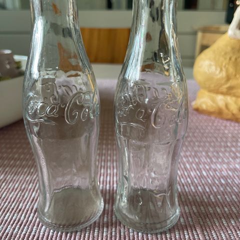 Coca-Cola salt og pepper bøsser i glass