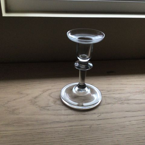 Tangen lysestake - Hadeland glassverk - høyde 13 cm - som ny