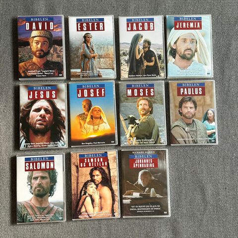 BIBELEN - Filmer på DVD  (Alle er med Norsk Tekst) - Nye i plast !