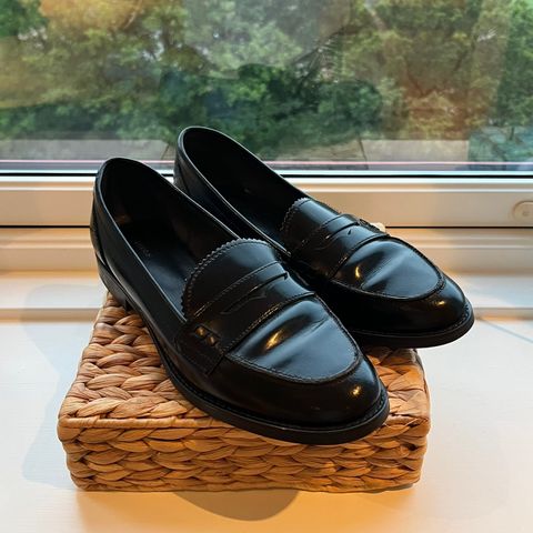 Skinn loafers Str 40,5