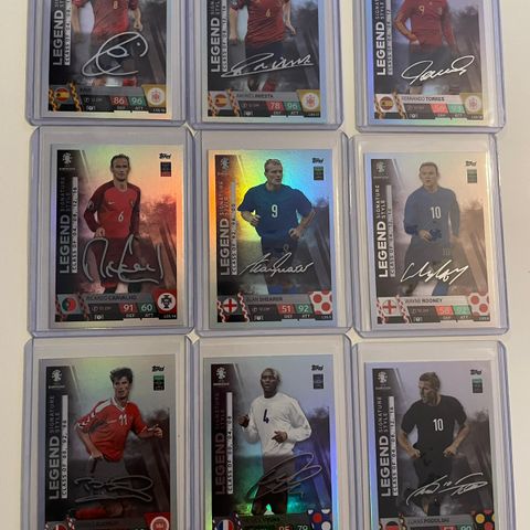 Diverse Topps Euro 2024 Legend Signature fotballkort