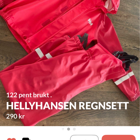 Hellyhansen regnsett 122