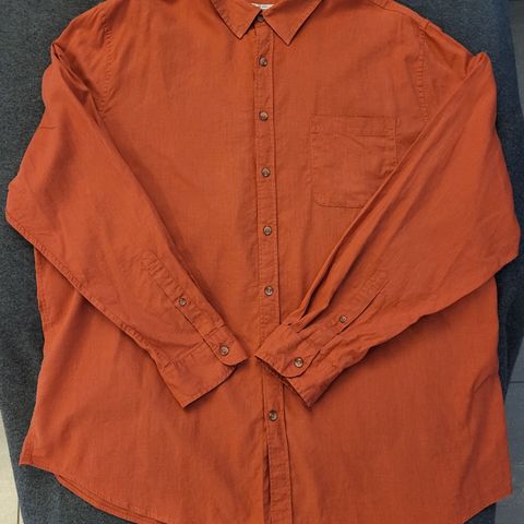 Oransje linskjorte 4xl