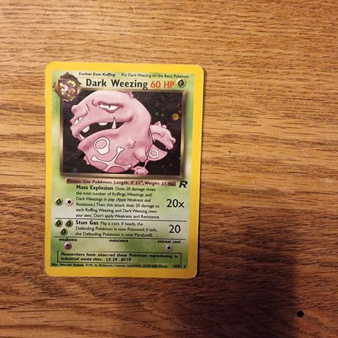 Dark Weezing. 14/82. Rare holo. Team Rocket. Pokémon-kort