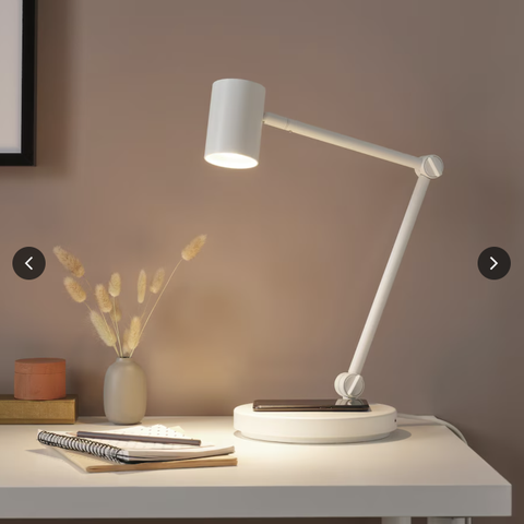 IKEA - LED table lamp with wireless charging.