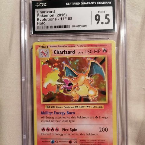 2016 XY Evolutions Charizard Holo 11/108  CGC 9.5 Pokémon TCG #11