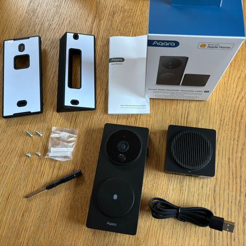 Aqara Smart Video Doorbell G4 Ringeklokke (sort)