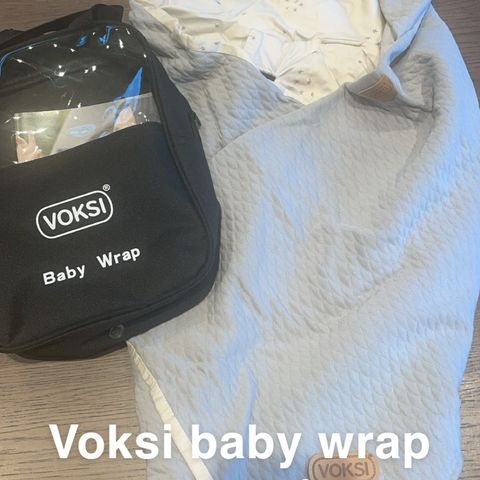 Voksi baby wrap lys grå