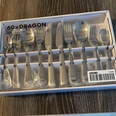 Ikea Dragon bestikk 60 deler