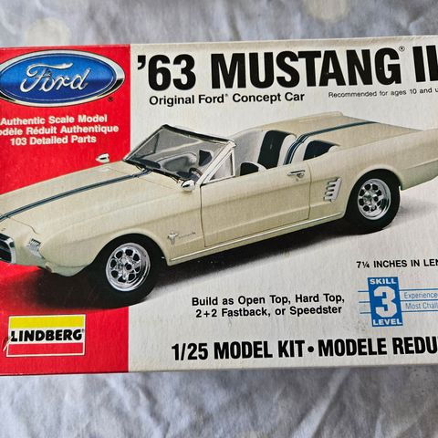 #75. 1963 Mustang II plastbyggesett