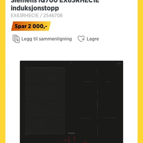 Simens IQ700 smart induksjonstopp