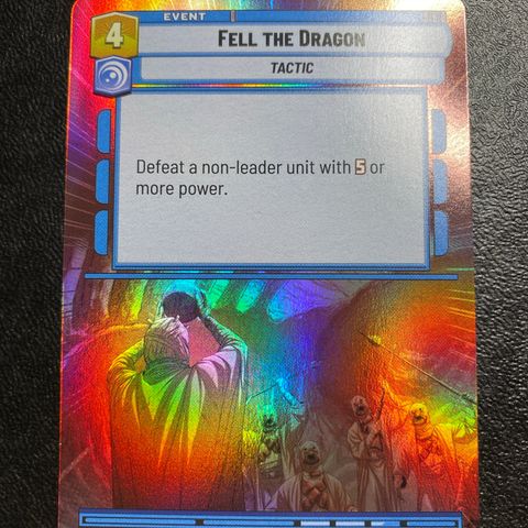 Fell the dragon hyperspace foil star wars unlimited samlekort