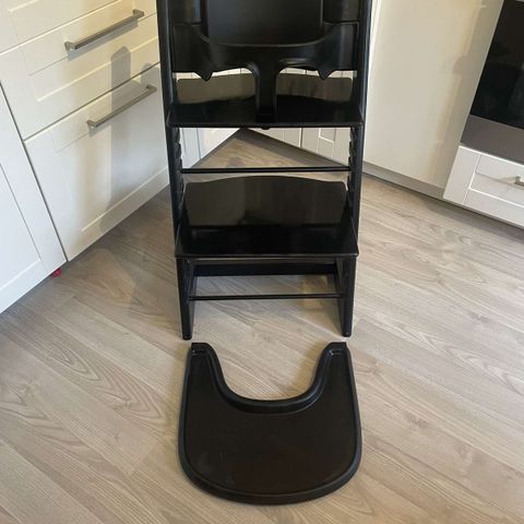 Black KOMPLETT Stokke Tripp trapp stol m/babysett