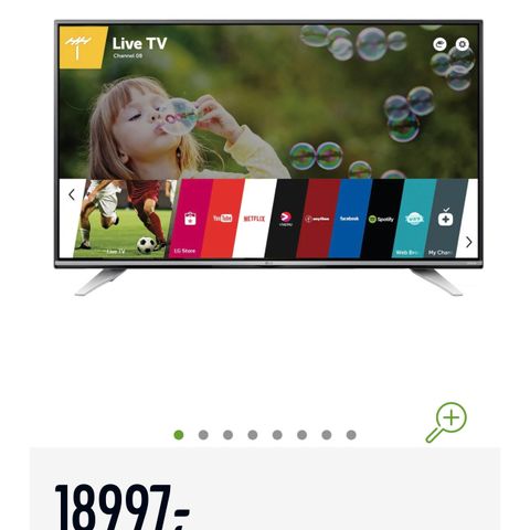 LG 65" 4K UHD smart tv.