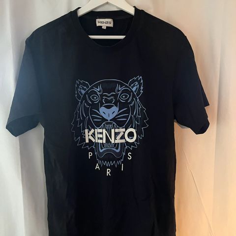 Kenzo T-skjorte Svart med blå tiger print