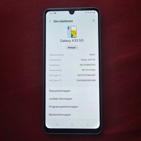 Samsung A33.6Ram.128GB.5G.