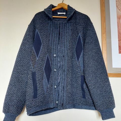 Foret vintage jakke ull cardigan strikkejakke ullgenser