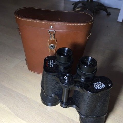 Kvalitet Kikkert m Skinn-Boks -Binoculars Magnific 7x50 Deluxe Antireflex