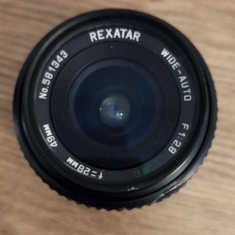 Rexatar wide auto 49mm f.2.8 olympus OM Prime linse