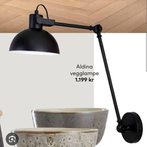 NY sort industriell vegglampe lampe