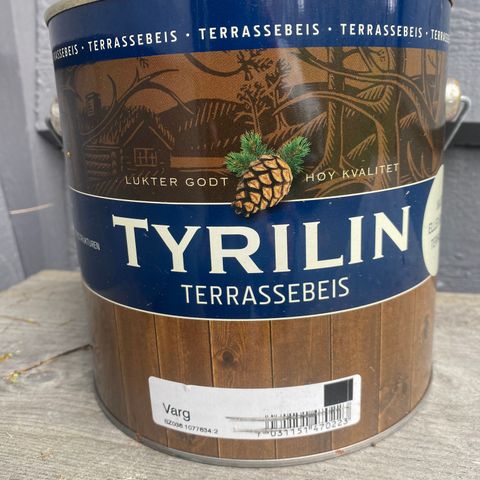 Tyrilin terrassebeis i fargen Varg 3 L