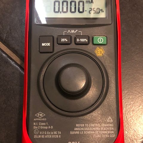 Fluke 707 Current Loop Calibrator (Sløyfekalibrator)