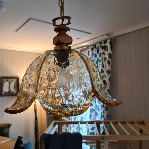 Vintage lampe i muranoglass