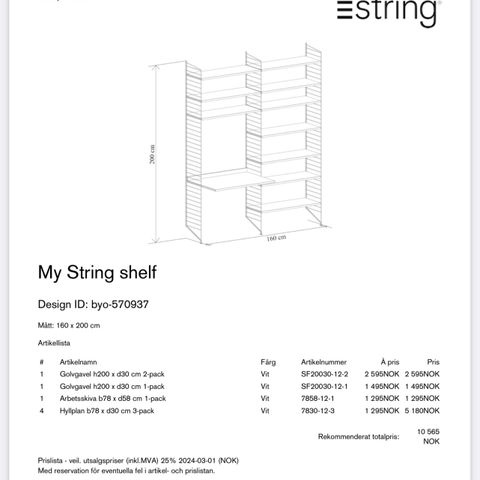 String hyllesystem