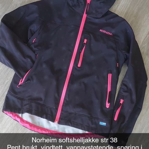 Norheim Softshelljakke til dame str 38