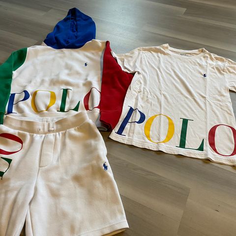 Polo sett str 140- T-skjorte, shorts og genser