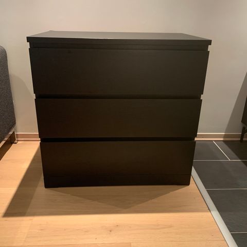 IKEA Malm kommode, svart