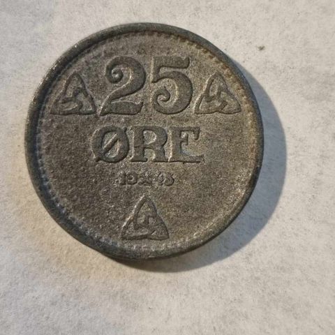 25 øre 1945 zink