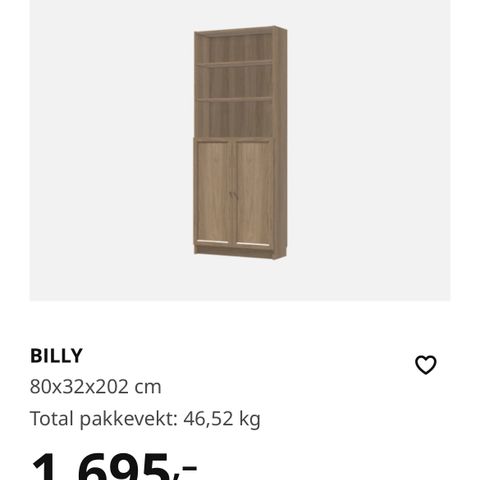 RESERVERT! Billy bokhylle Ikea