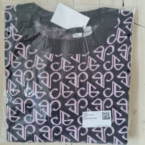 Black Pink Strikke Shirt i str. L