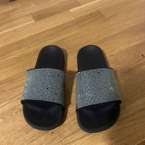 sandaler glitrende slippers