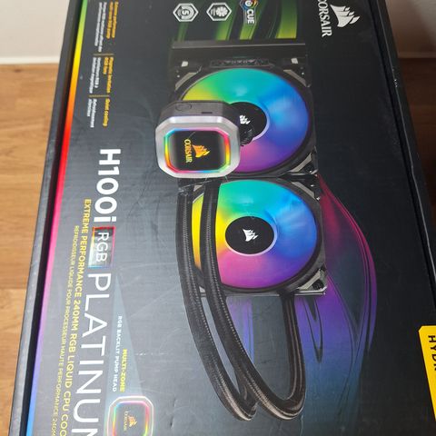 CORSAIR H100i RGB PLATINUM, som ny, se bildene