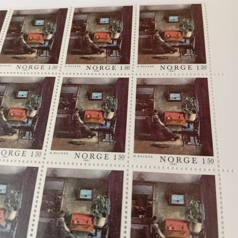 HELARK FRIMERKER NK 895 og 896 NORSK MALERIKUNST V 1981