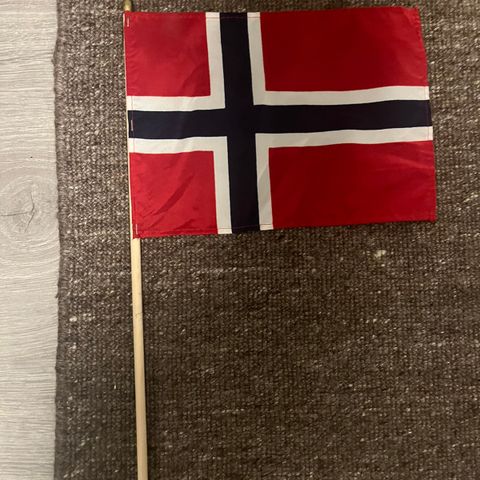 Norsk flagg på pinne